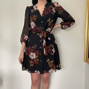 Floral Button Dress / Size XS